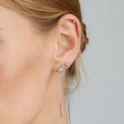 Piercing Eguzkilore Oro Blanco Largo