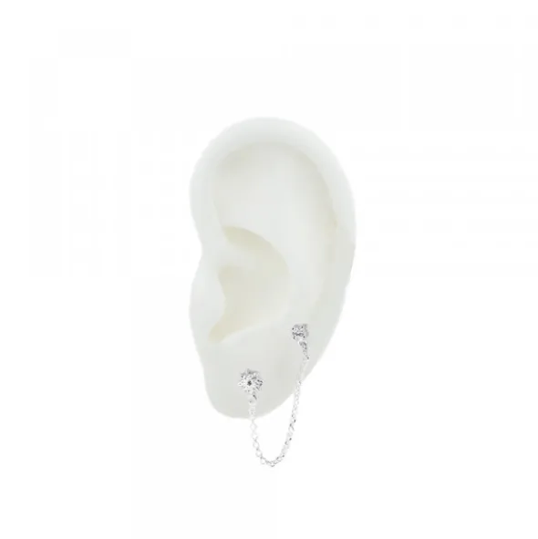 Piercing Eguzkilore y Piercing Circonita Plata
