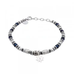 Pulsera Acero con Lapislázuli