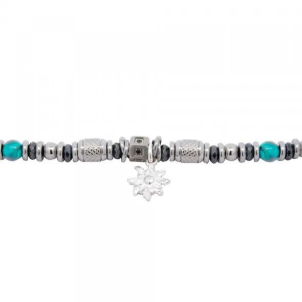 Pulsera Acero con Turquesas