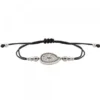 Pulsera Almendra Plata y Circonitas Negras