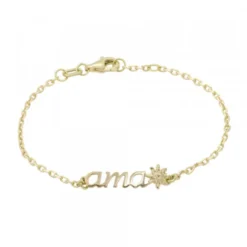 Pulsera Ama de Oro 18kt.17cm