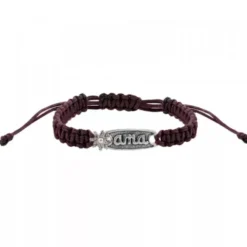 Pulsera Ama Marrón Plata Rústica