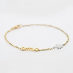 Pulsera Ama Plata Dorada y Eguzkilore Plata