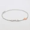 Pulsera Ama Plata y Eguzkilore Rosa