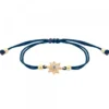 Pulsera Basic Colors Hilo Azul Plata Dorada