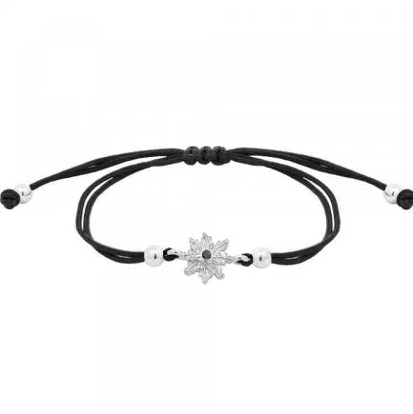 Pulsera Basic Colors Hilo Negro y Circonita Negra