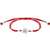 Pulsera Basic Colors Hilo Rojo Plata y Circonita Roja