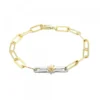 Pulsera Bayona Eslabones Plata Bicolor