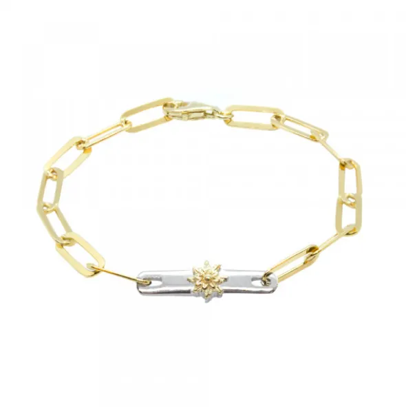 Pulsera Bayona Eslabones Plata Bicolor