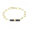 Pulsera Bayona Eslabones Plata Dorada y Rutenio