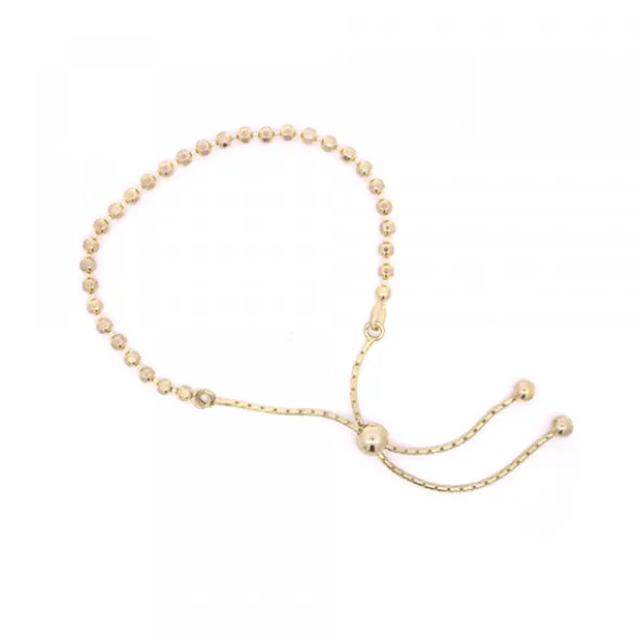 Pulsera Bolas Plata Dorada Ajustable