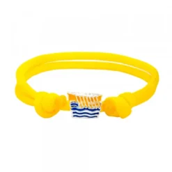 Pulsera Charm Trainera Amarilla Plata