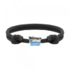 Pulsera Charm Trainera Negra Plata
