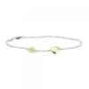 Pulsera Corazón y Eguzkilore de Plata Dorada