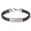 Pulsera Cuero y Chapa de Plata Eguzkilore