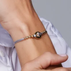 Pulsera Donna Macramé de Plata Dorada