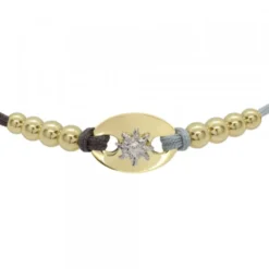 Pulsera Donna Macramé de Plata Dorada