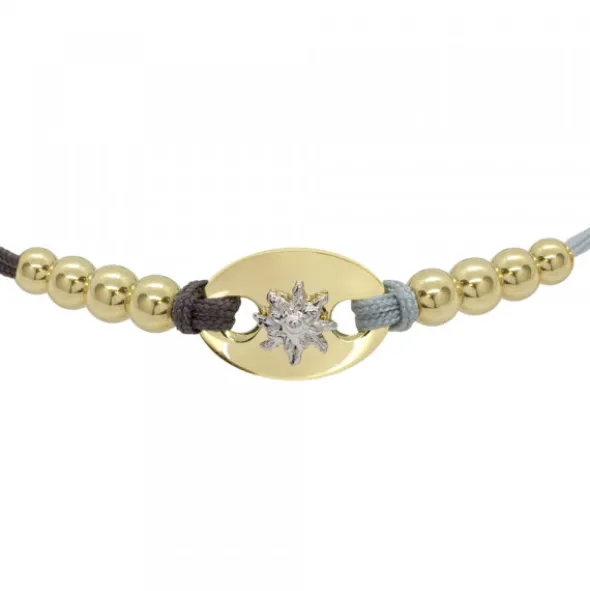 Pulsera Donna Macramé de Plata Dorada