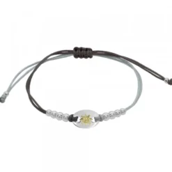 Pulsera Donna Macramé de Plata Bicolor