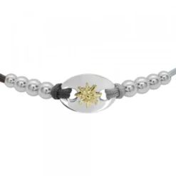 Pulsera Donna Macramé de Plata Bicolor