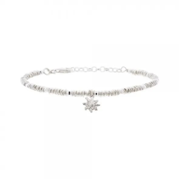 Pulsera Eguzkilore Cadena Mallina Facetada Plata