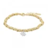 Pulsera Eguzkilore Troquelada Plata Dorada