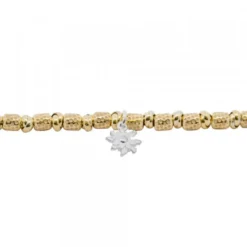 Pulsera Eguzkilore Troquelada Plata Dorada