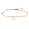 Pulsera Eslabones Martelé Plata Rosa