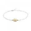 Pulsera Eslabones Plata y Eguzkilore Dorado