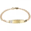 Pulsera Hungarina Bebé Oro Bicolor 14,5cm Personalizable