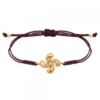 Pulsera Lauburu Berria Plata Dorada y Circonita