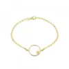 Pulsera Luna Llena de Plata Dorada