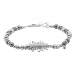 Pulsera Mari Bolitas Plata y Circonitas Blancas