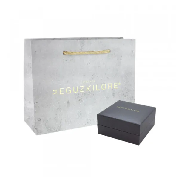 Pulsera Mik Negra Eguzkilore Oro Bicolor