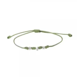 Pulsera Mik Verde Eguzkilore Oro y Diamante