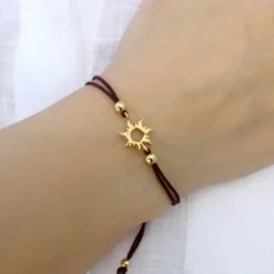 Pulsera Mountain Plata Dorada de Macramé