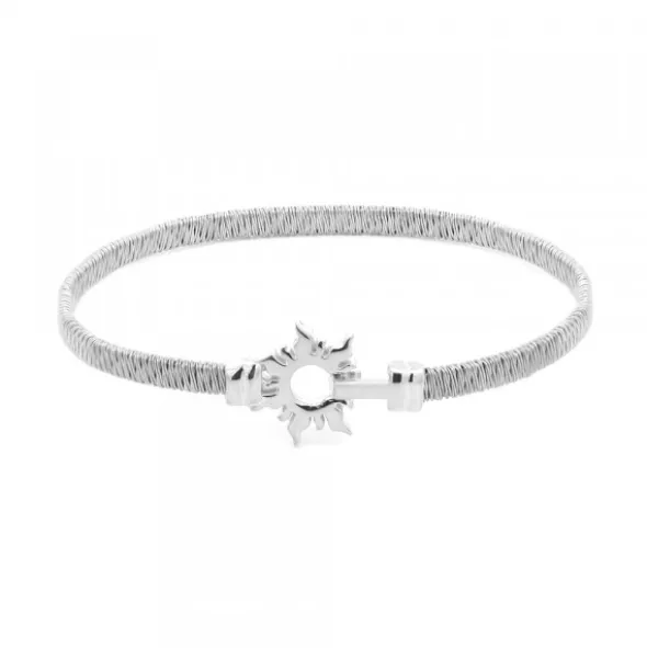 Pulsera Mountain Rígida Acero Plata