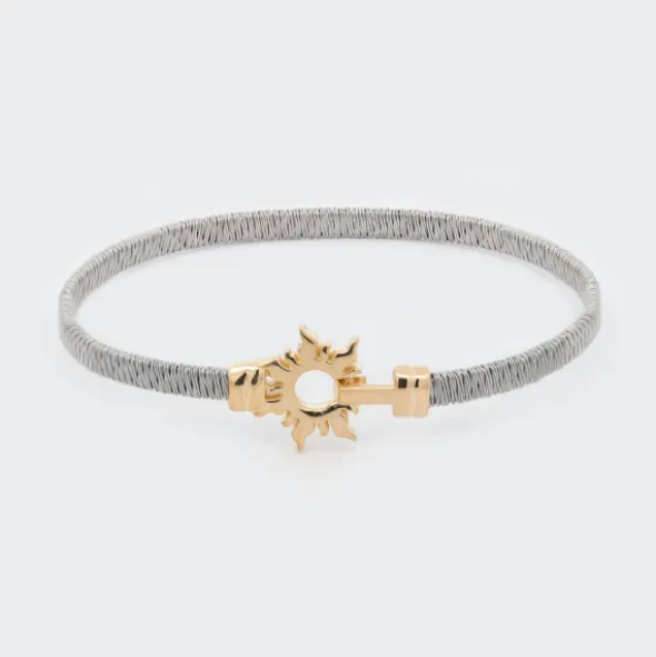 Pulsera Mountain Rígida Acero Bicolor