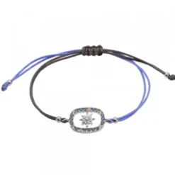 Pulsera Muka Macramé Plata y Circonitas Multicolor