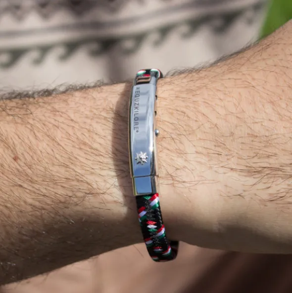 Pulsera Nylon Multicolor Chapa Eguzkilore