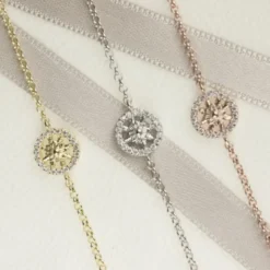 Pulsera Orla Plata Dorada con Circonitas