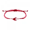 Pulsera Pañuelo San Fermín Plata con Hilo Rojo