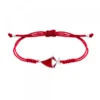 Pulsera Pañuelo San Fermín Plata con Hilo Rojo Nudos