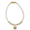 Pulsera Perlas y Eguzkilore Plata Dorada