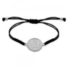 Pulsera Redonda San Fermín de Plata con Hilo Negro Personalizable